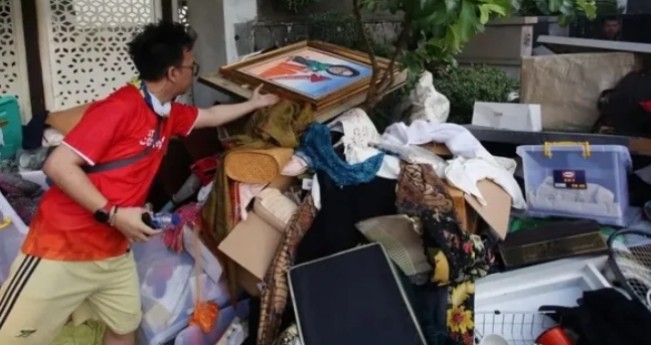 Kondisi rumah Sri Mulyani usai dijarah massa. [Instagram]